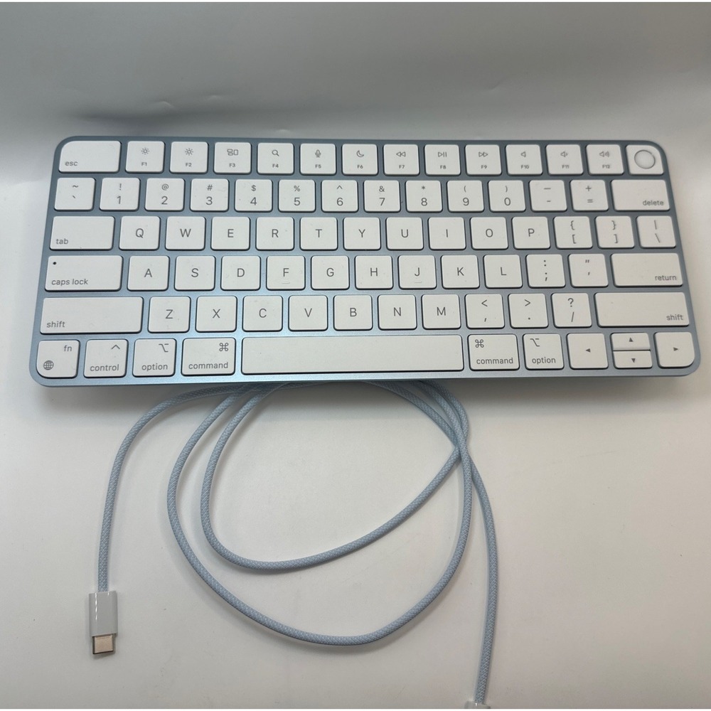 Apple Magic Keyboard w Touch ID A2449 Blue White USB-C Wireless Keyboard